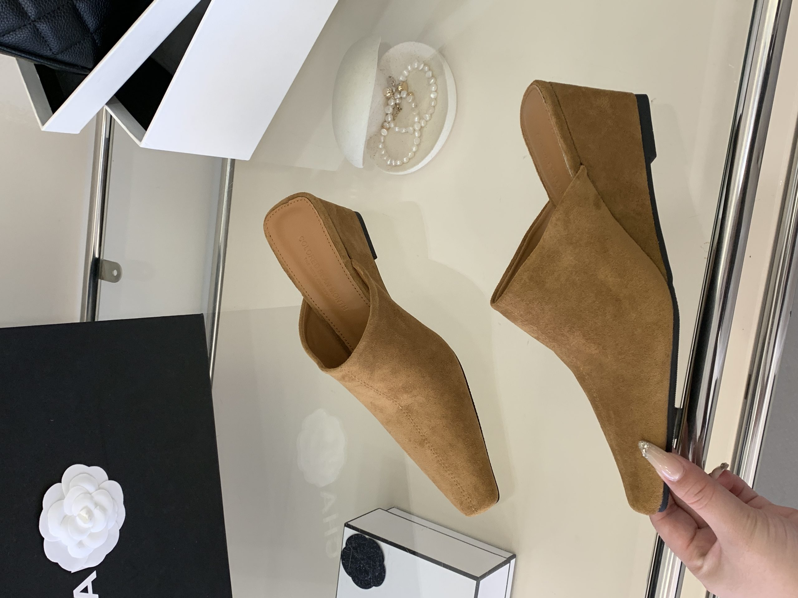 2026 New Chunky Heel French Closed Toe Slippers for Women Comfortable Casual Slide Sandals - Image 2