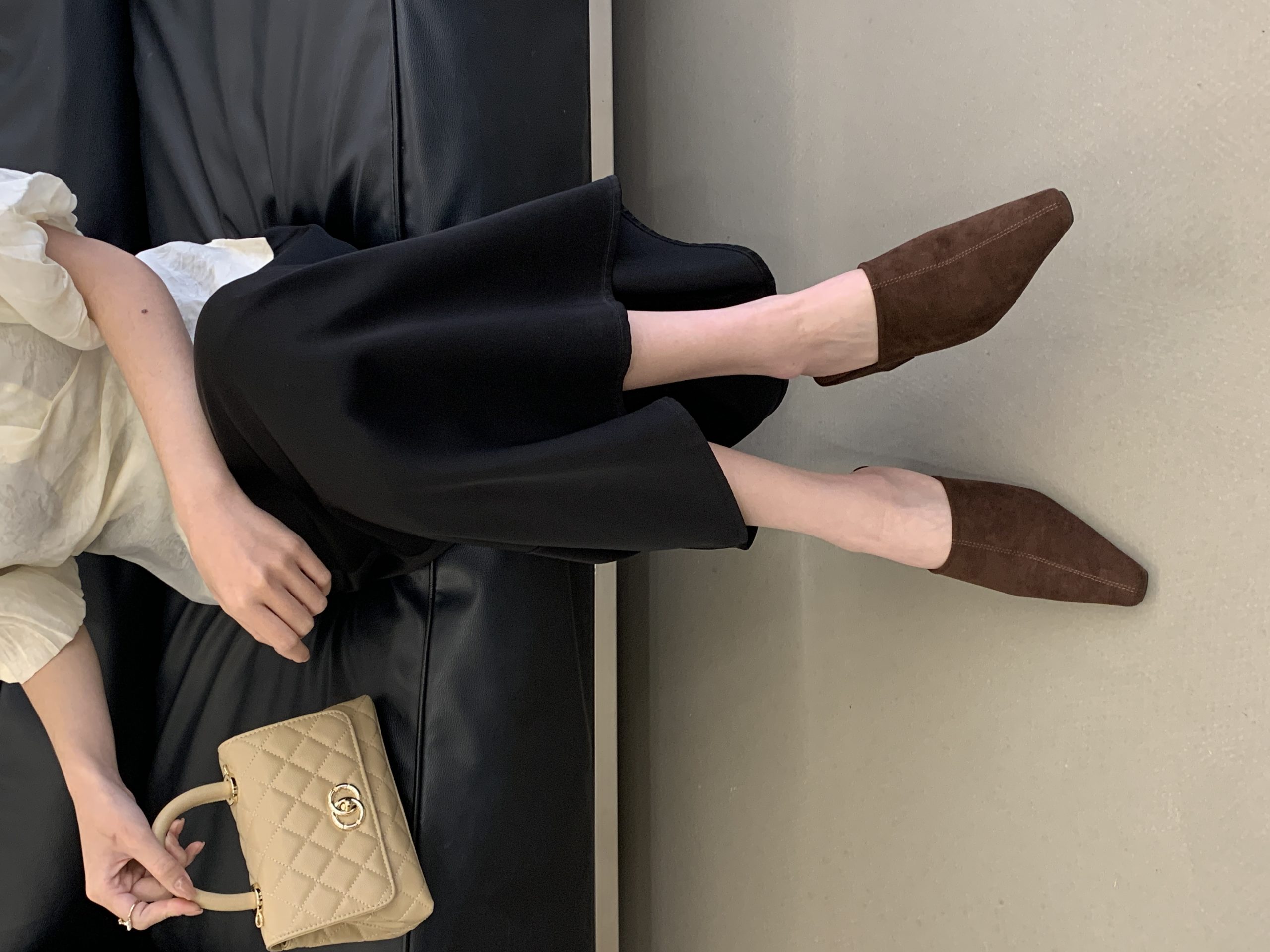 2026 New Chunky Heel French Closed Toe Slippers for Women Comfortable Casual Slide Sandals - Image 4