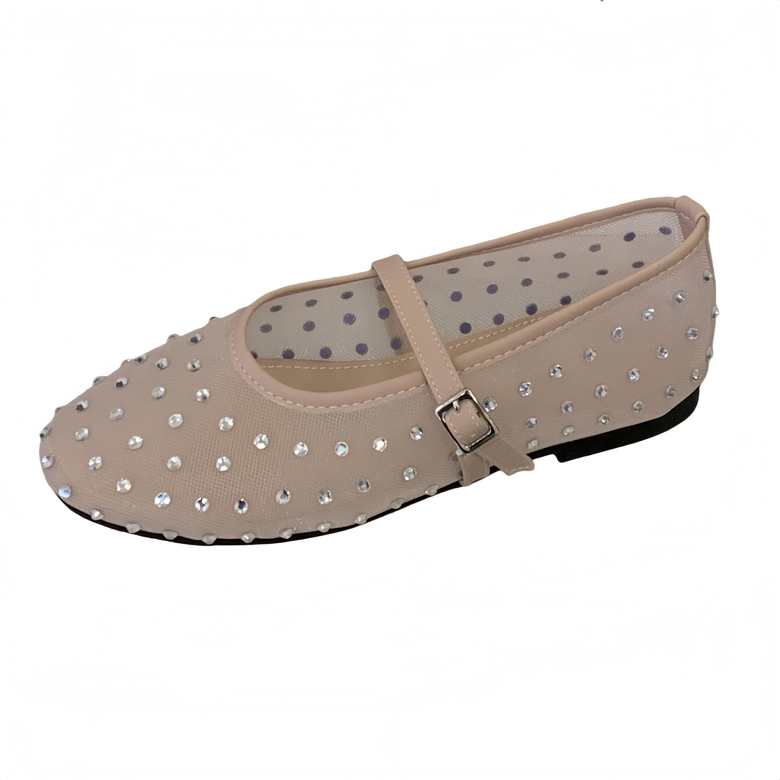 2026 Summer New Mary Jane Shoes Women Casual Soft Sole Mesh Rhinestone Flats - Image 5